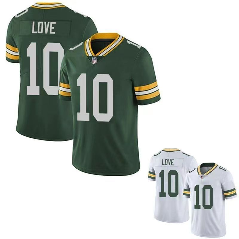 เสื้อกีฬารักบี้ แขนสั้น ลายทีม Green Bay Packers 4Aaron Rodgers