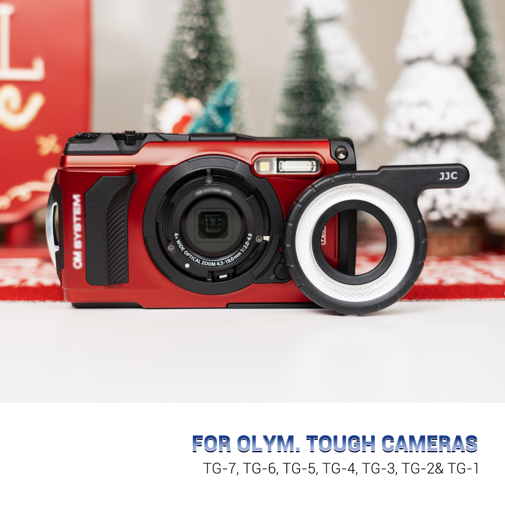 JJC แหวนไกด์ไฟ LED อุปกรณ์เสริม สําหรับกล้อง Olympus Tough TG-7 TG-6 TG-5 TG-4 TG-3 TG-2 TG-1