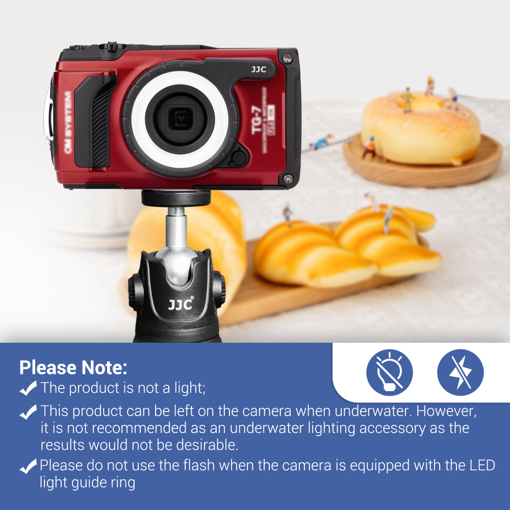 JJC แหวนไกด์ไฟ LED อุปกรณ์เสริม สําหรับกล้อง Olympus Tough TG-7 TG-6 TG-5 TG-4 TG-3 TG-2 TG-1