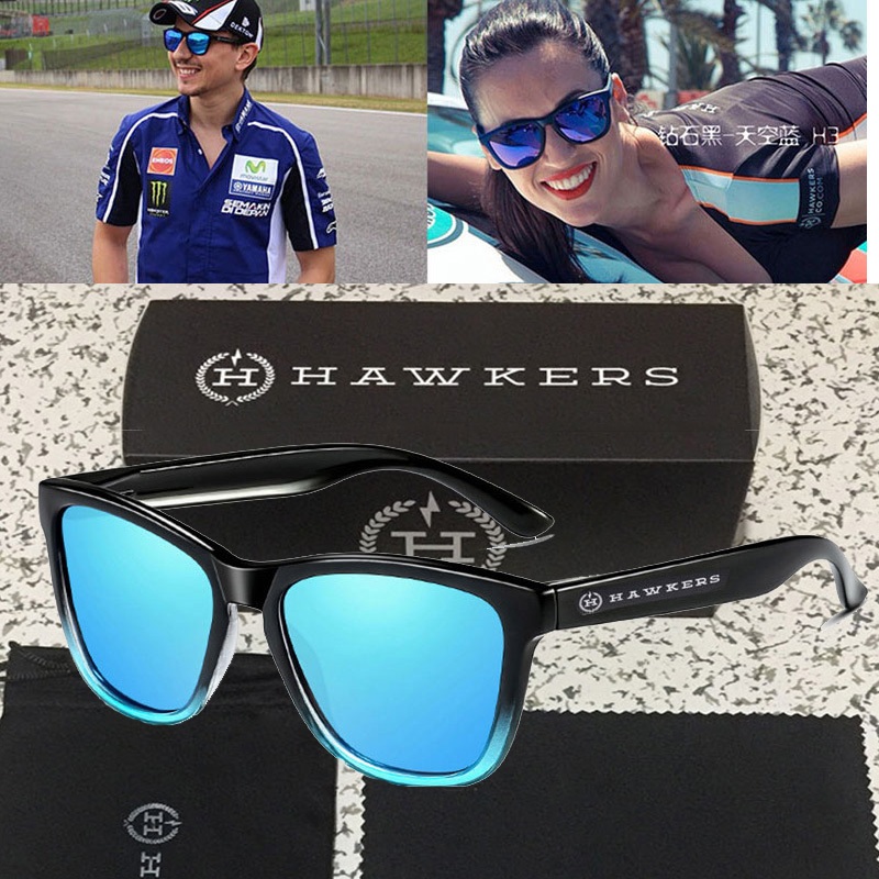 Hawkers แว่นกันแดดโพลาไรซ์แว่นกันแดด Unisex UV400 ป้องกันผู้ชายผู้หญิงขับรถตกปลาออกแบบแบรนด์