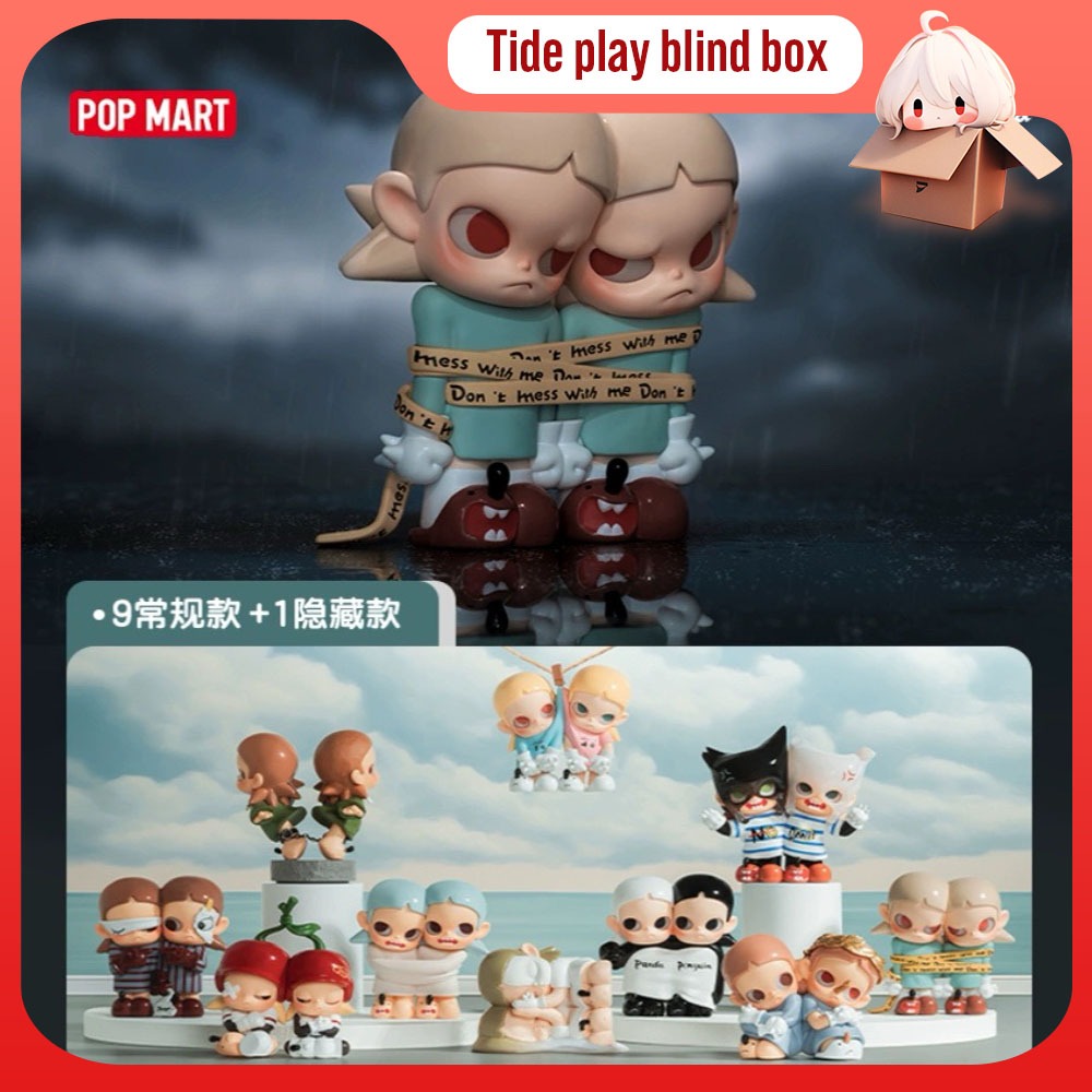 Popmart Zsiga Twins Series v3 Pop Mart Official Tide play กล่องสุ่ม
