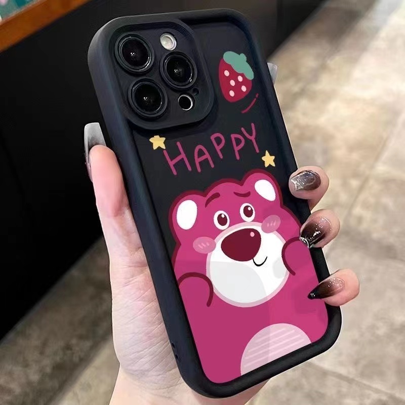 เคส Huawei Y6P Y5P Y7A Y9A เคส ซิลิโคนแฮปปี้สตรอเบอร์รี่หมีกรณีโทรศัพท์