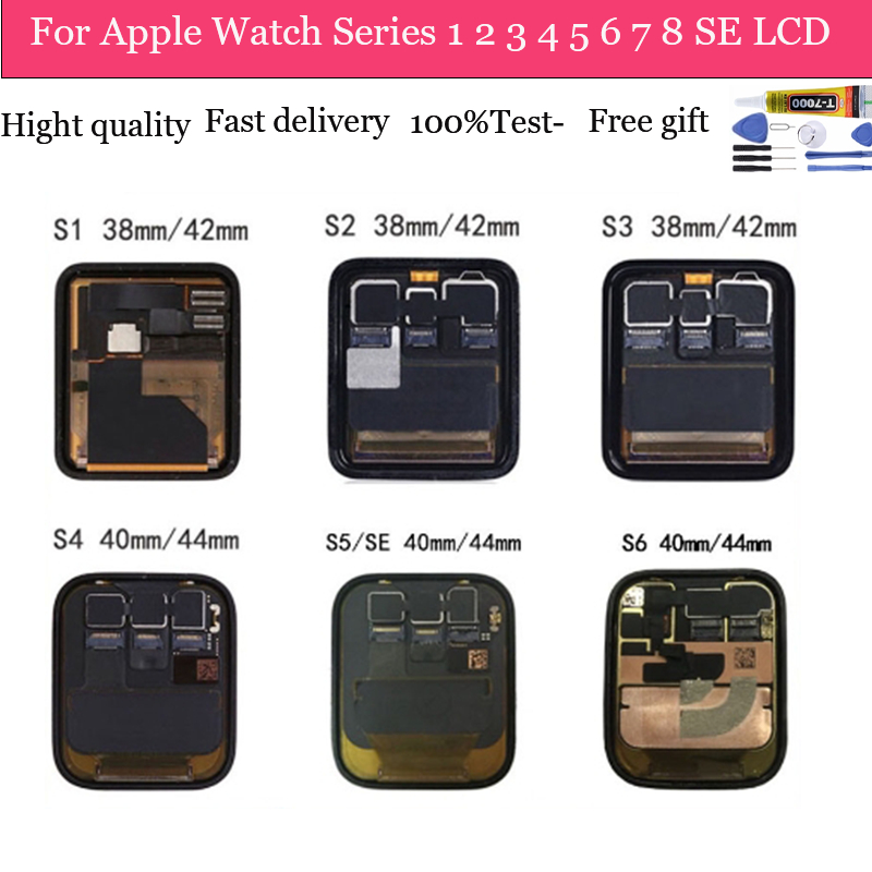 อะไหล่หน้าจอสัมผัส LCD แบบเปลี่ยน สําหรับ Apple Watch Series 5 6 7 8 SE SE2 iWatch SE 40 มม. 44 มม.