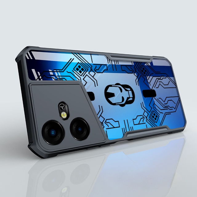 ใหม่ Steel Iron Man รูปแบบกันกระแทกเคสใส Tecno POVA 6 5 4 Pro Neo 3 2 ปลอกอะคริลิคโปร่งใสฝาครอบ