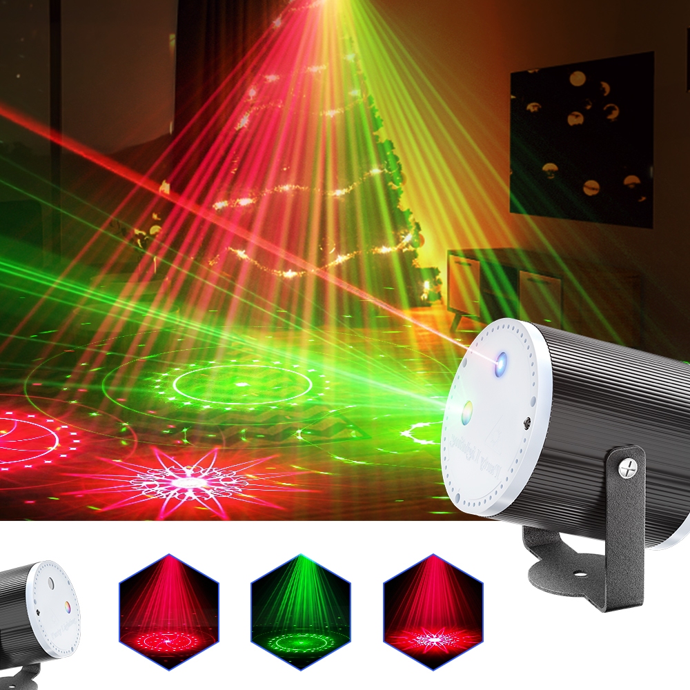ใหม่ ไฟเลเซอร์ LED สีแดง และสีเขียว ขนาดเล็ก พร้อมรีโมตคอนโทรล สําหรับเต้นรํา บาร์ ห้องส่วนตัว บรรยากาศ