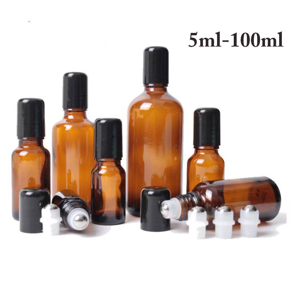 พร้อมส่ง ขวดแก้วใส่น้ําหอม น้ํามันหอมระเหย อเนกประสงค์ ใช้ซ้ําได้ 5 10 15 20 30 50 100 มล. 1 ชิ้น