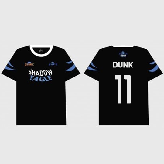 เสื้อกีฬาแขนสั้น ลายทีมดาว Eagle Jersey (สีดํา)