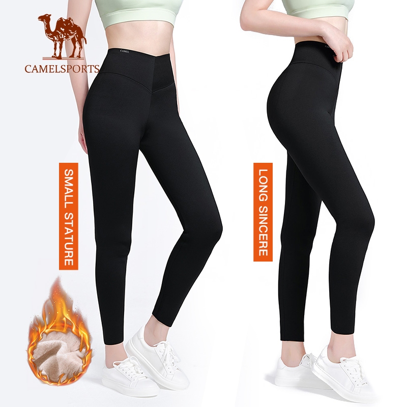 CAMEL SPORTS กางเกงกีฬา เอวสูง ผ้าบาง ให้ความอบอุ่น เหมาะกับเล่นโยคะ บาร์บี้ สําหรับผู้หญิง