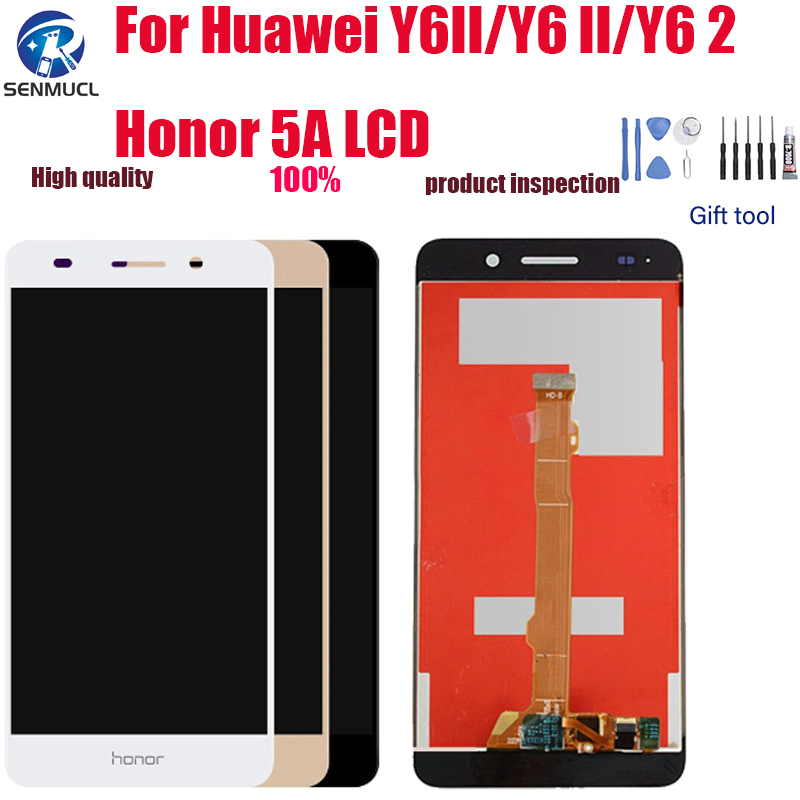 ชุดประกอบหน้าจอสัมผัสดิจิทัล LCD สําหรับ Huawei Y6II Y6 II Y6 2 Honor 5A CAM-L23 L03 L21 AL00