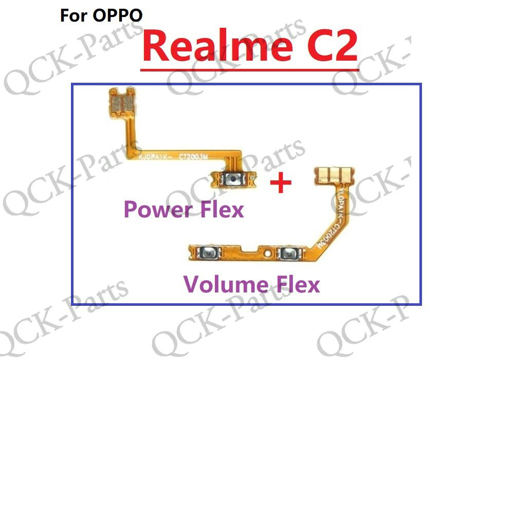 อะไหล่ปุ่มกดเปิดปิด ปุ่มปรับระดับเสียง ด้านข้าง แบบเปลี่ยน สําหรับ OPPO Realme C2