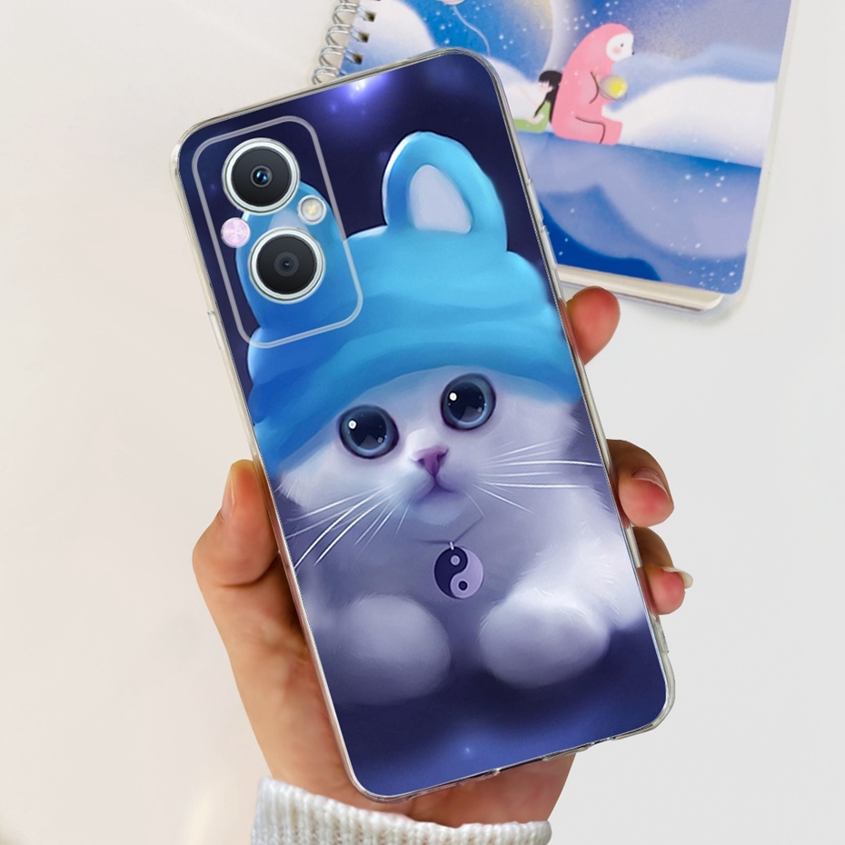 เคสโทรศัพท์ซิลิโคน TPU แบบนิ่ม ลายดอกไม้ และแมวน่ารัก สําหรับ OPPO Reno7 Z 5G Reno8 Z 5G 2023 Reno 7Z 8Z 5G CPH2343 ราคา ถูกที่สุด ดีลบีเคเค แกลเลอรีภาพที่ 2
