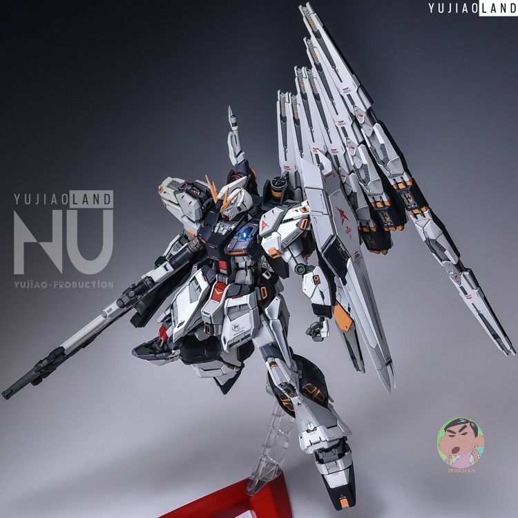 Yujiao Land MG 1/100 Nu Gundam เรซิ่นโรงรถชุด Retrofit ส่วนประกอบ