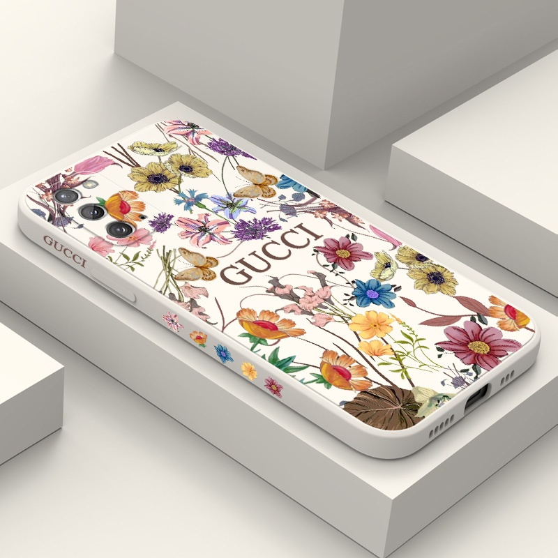 เคสโทรศัพท์มือถือซิลิโคน ลายดอกไม้ หรูหรา สําหรับ Samsung Galaxy Note 5G 20 10 9 Ultra Plus