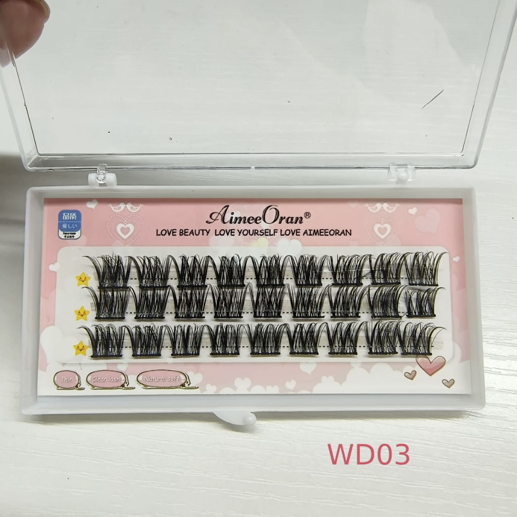 Aimeeoran ขนตาปลอม สามแถว WD Series C-Clip 27/36 DIY ใช้ง่าย นุ่ม ใช้ซ้ําได้ สําหรับต่อขนตา