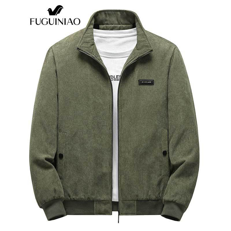 Fuguiniao เสื้อแจ็กเก็ตกันลม แบบนิ่ม สไตล์ทหาร สําหรับผู้ชาย