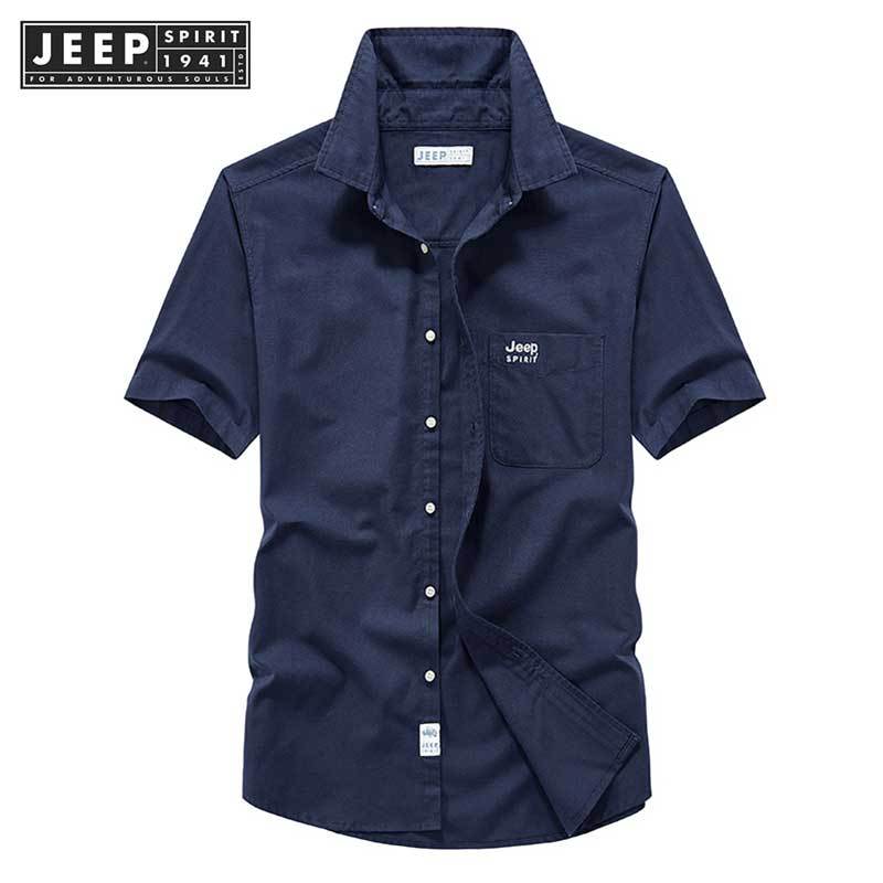 JEEP SPIRIT 1941 ESTD เสื้อเชิ้ตแขนยาวลําลอง ผ้าฝ้าย คุณภาพสูง สไตล์ฝรั่งเศส สําหรับผู้ชาย
