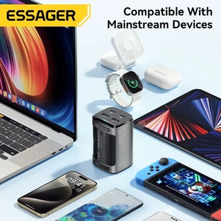 Essager อะแดปเตอร์ชาร์จ 67W GAN 2C2A สําหรับแล็ปท็อป โทรศัพท์มือถือ
