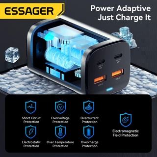 Essager อะแดปเตอร์ชาร์จ 67W GAN 2C2A สําหรับแล็ปท็อป โทรศัพท์มือถือ