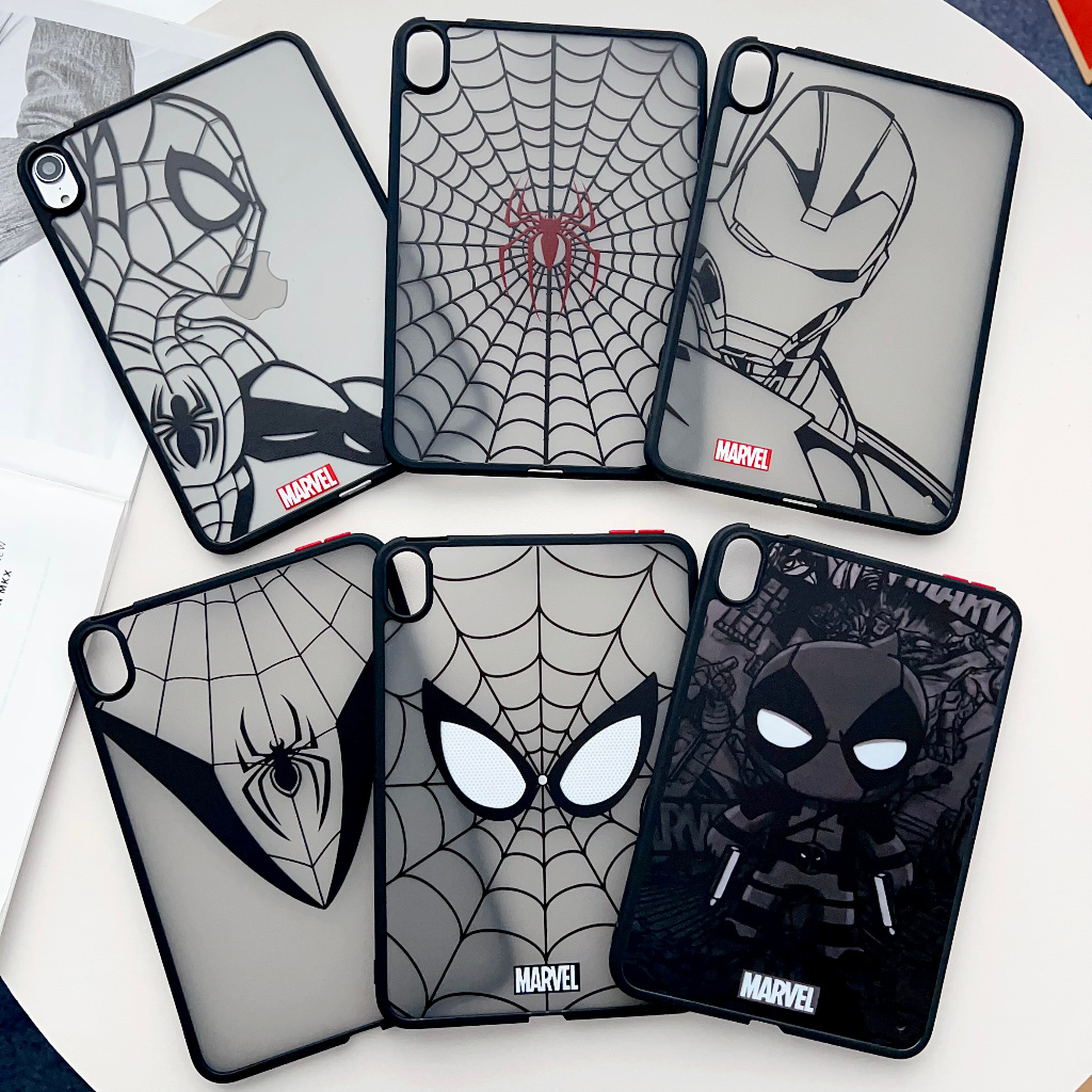 เคสโทรศัพท์มือถือแบบนิ่ม TPU ใส กันกระแทก ลายมาร์เวล สไปเดอร์แมน สําหรับ Samsung Tab S6 lite Tab A9+ Plus 2023 Tab A7 lite TabA8 10.5