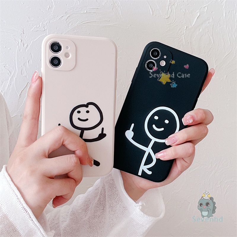 เคสโทรศัพท์มือถือแบบนิ่ม กันกระแทก ลายการ์ตูนสติ๊กแมน สําหรับ iPhone 15 13 12 11 Pro Max SE 2020 X XR Xs Max 7 8 6 6s Plus