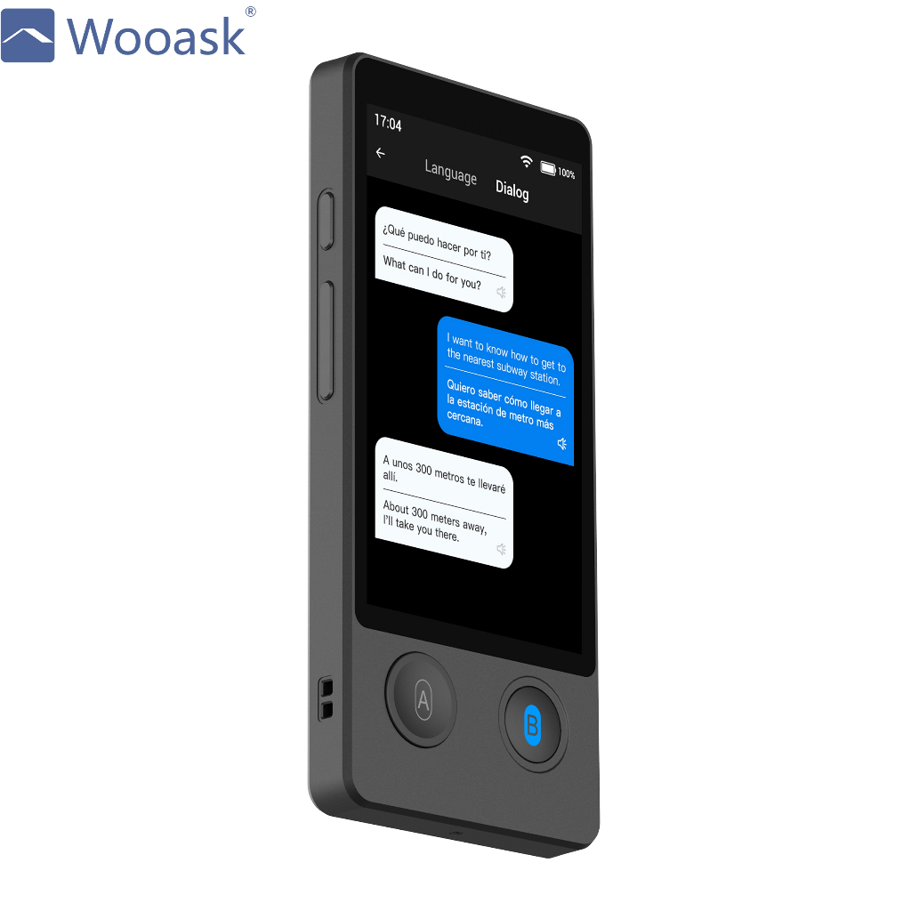 Wooask W12 เครื่องแปลภาษา WIFI แบบเรียลไทม์ แปลด้วยเสียง 2024 ใหม่ล่าสุด อุปกรณ์แปลสองทาง สําหรับการเดินทาง ธุรกิจ