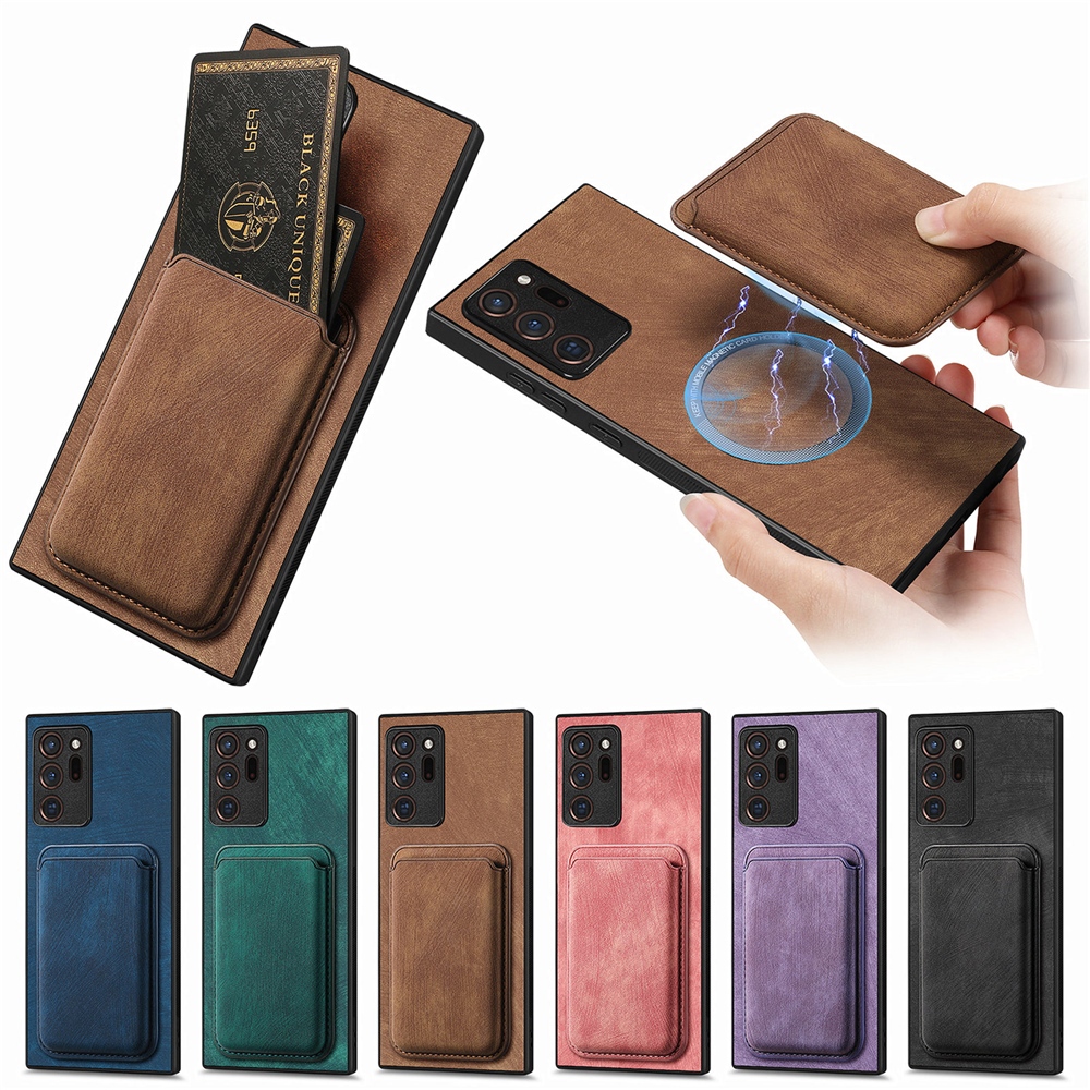 ใหม่ เคสแม่เหล็ก กันกระแทก พร้อมช่องใส่บัตรเครดิต 2in1 สําหรับ Samsung Galaxy Note 20 Ultra S20 FE 9 10 Plus