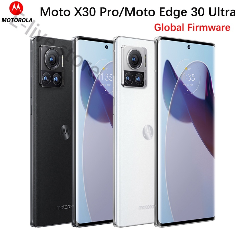 Global Firmware Motorola Moto X30 Pro Moto Edge สมาร์ทโฟน 30 Ultra 5G 12GB 256GB 200MP กล้องสามตัว Snapdragon 8+ Gen 1 Octa Core หน้าจอ OLED 144Hz 6.7 นิ้ว 4610mAh Android 12