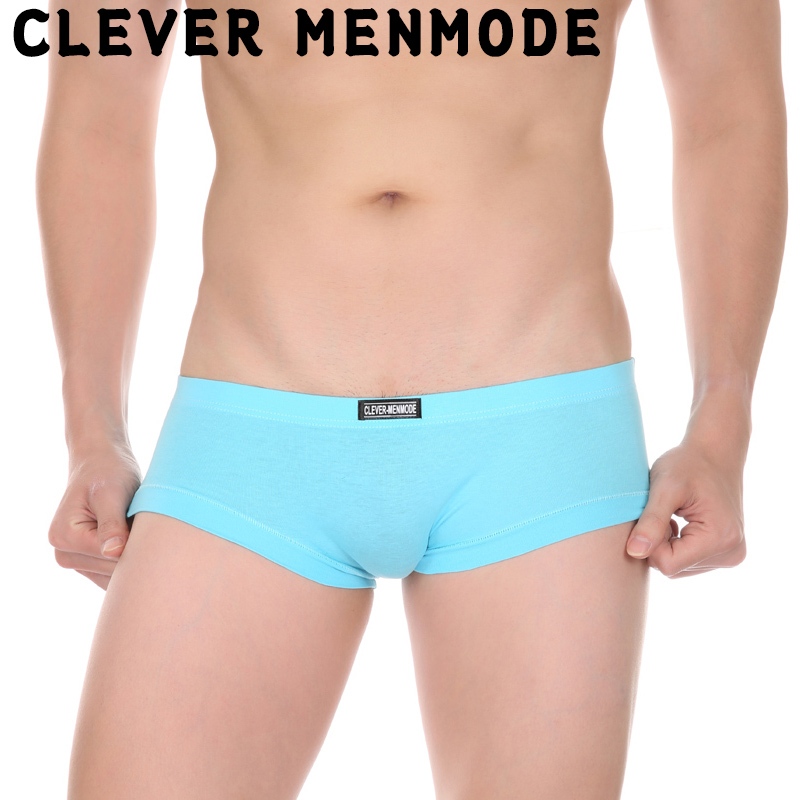 【CLEVER-MENMODE】ชุดชั้นใน กางเกงบ็อกเซอร์ขาสั้น ผ้าฝ้าย ระบายอากาศ ไร้รอยต่อ เซ็กซี่ สําหรับผู้ชาย