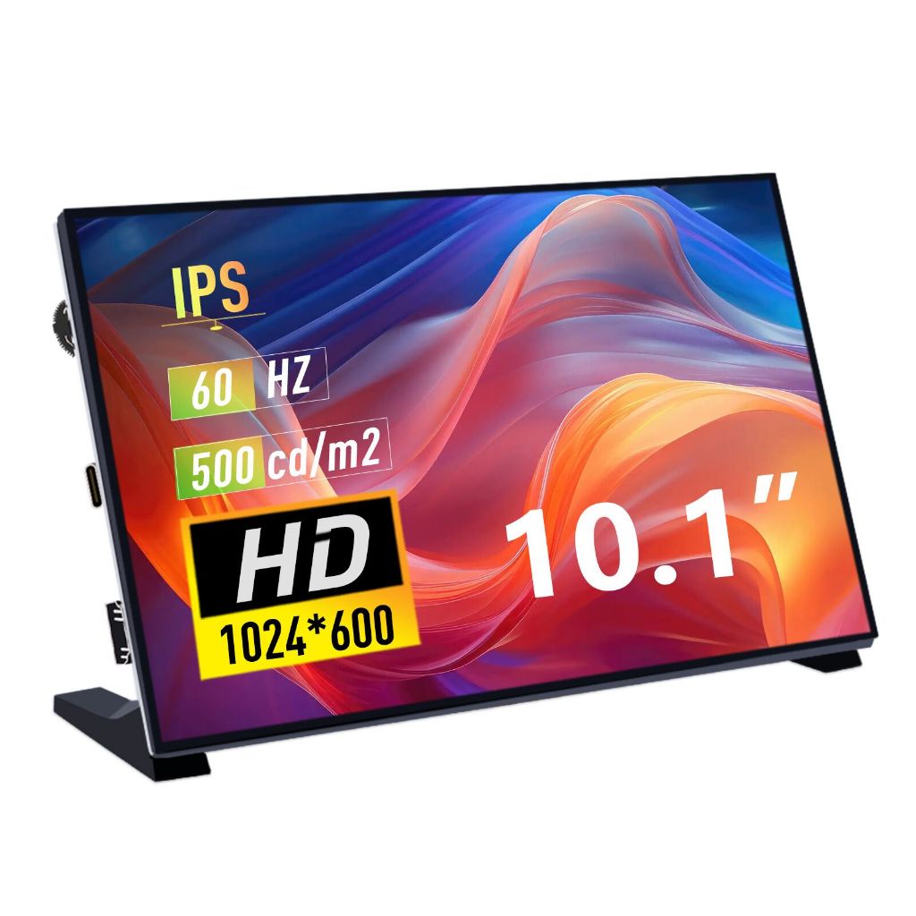หน้าจอ LCD 52Pi 10.1 นิ้ว แบบพกพา สําหรับ Raspberry Pi 1024x600 IPS HDMI Raspberry Pi 5 Pi 4B