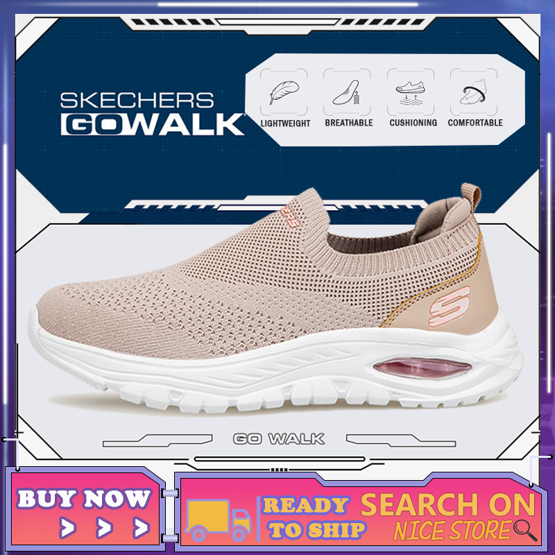 [รองเท้าผ้าใบผู้หญิง] Skechers_ Go-walk Air cushion รองเท้าผ้าใบ สลิปออน กีฬา รองเท้าส้นแบน Kasut Sukan Wanita Walking Running Girl 9OIG
