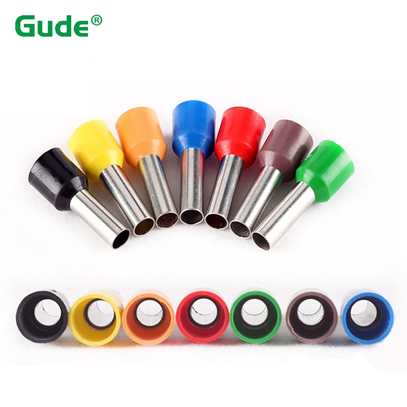 20 ชิ้น VE Tubular Crimp Terminals,ลวดฉนวน Terminator,บล็อกสายไฟ End Connector,Electrical Tube Termi