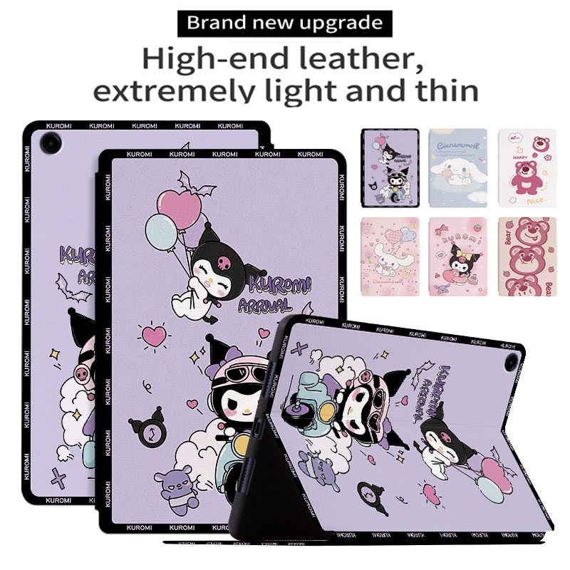 เคสแท็บเล็ต ฝาพับ ลายการ์ตูนหมี KUROMI น่ารัก พร้อมขาตั้ง สําหรับ Samsung Galaxy Tab A9 8.7 นิ้ว 2023 A9 Plus A9+ 11.0 นิ้ว SM-X210 SM-X215 SM-X216B SM-X110 SM-X115