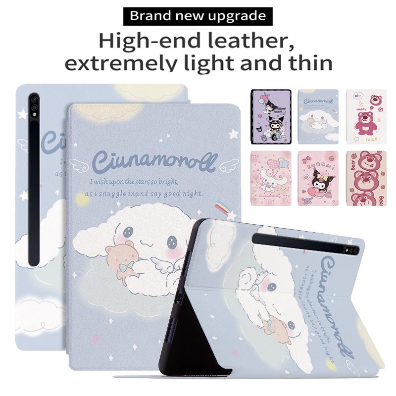 เคสแท็บเล็ต ฝาพับ ลายการ์ตูนหมี KUROMI น่ารัก พร้อมขาตั้ง สําหรับ Samsung Galaxy Tab S9 FE Plus S9+ 