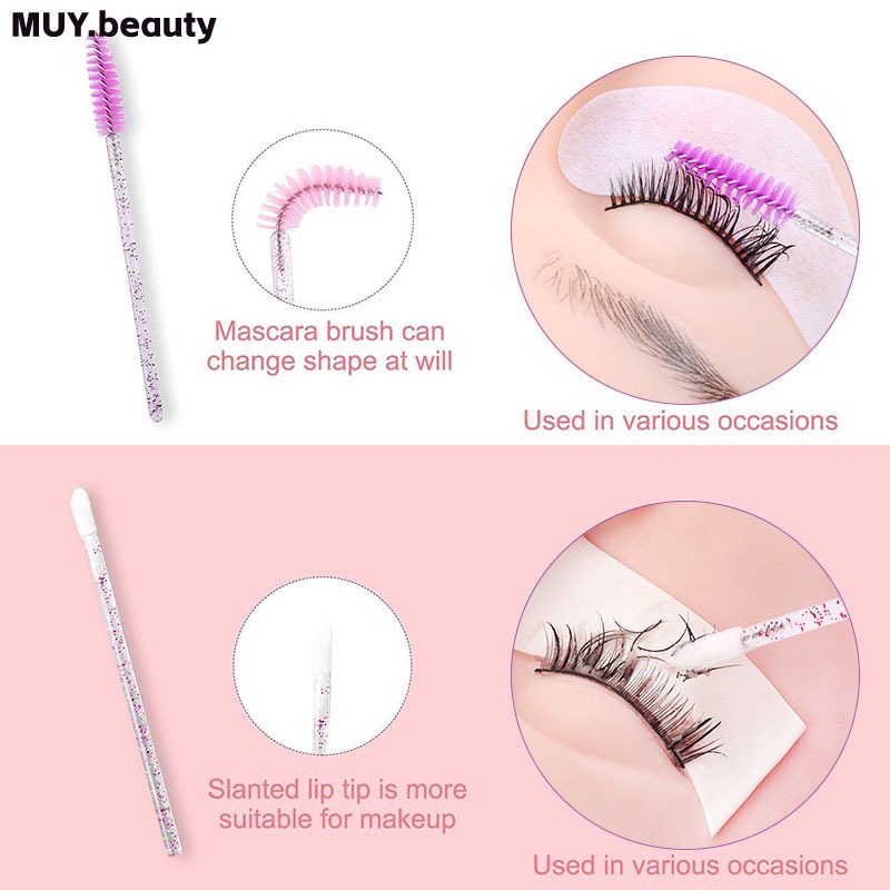 ชุดต่อขนตา พร้อมกล่อง แปรงไมโคร เทปกาว แหวน แผ่นตา มาสคาร่า แบบใช้แล้วทิ้ง เครื่องมือขนตา - รูปที่ 2