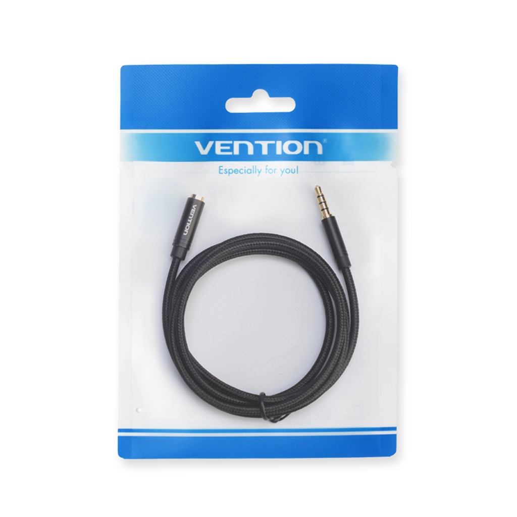 Vention สายต่อขยายเสียง แจ็ค Aux ตัวผู้ เป็นตัวเมีย รองรับไมค์ หูฟัง 3.5 มม.