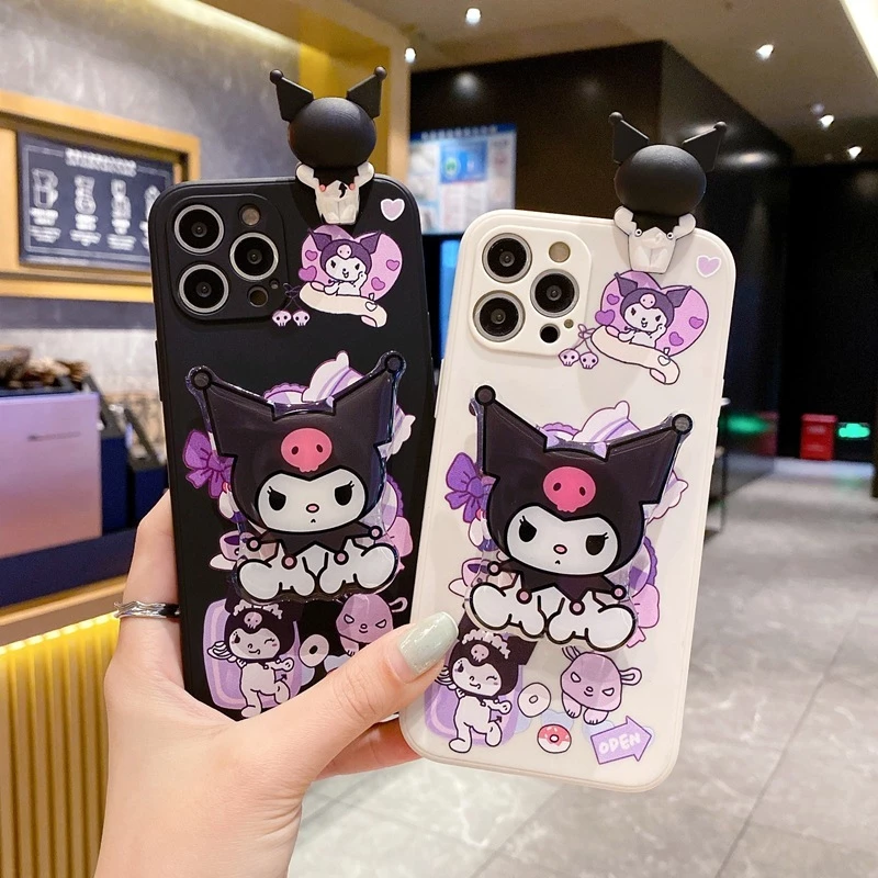 สําหรับiPhone 17 16 15 14 13 12 11 Pro X XS Max XR 7 8 Plus SE 2020 เคสโทรศัพท์ปกอ่อนKuromiน่ารัก