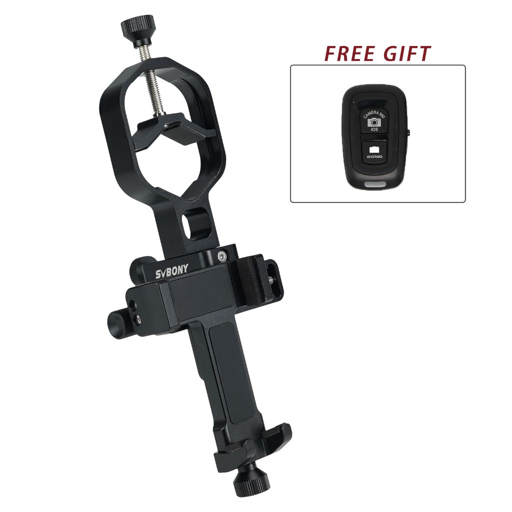 Svbony sv214Pro อะแดปเตอร์ที่วางโทรศัพท์มือถือ เส้นผ่าศูนย์กลางด้านนอก 28-48 มม. 44-64 มม. ปรับได้ 3