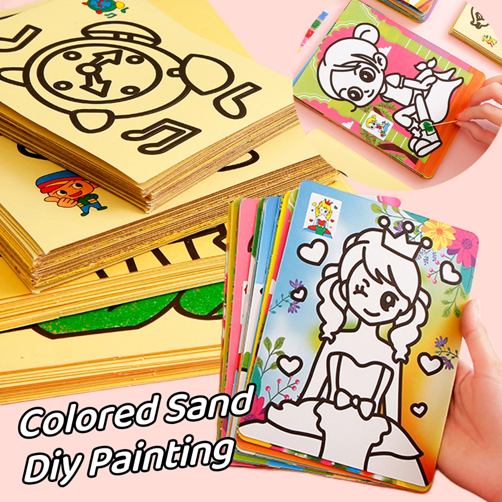 ชุดภาพวาดทราย แฮนด์เมด DIY ของเล่นเสริมการเรียนรู้เด็ก SG056