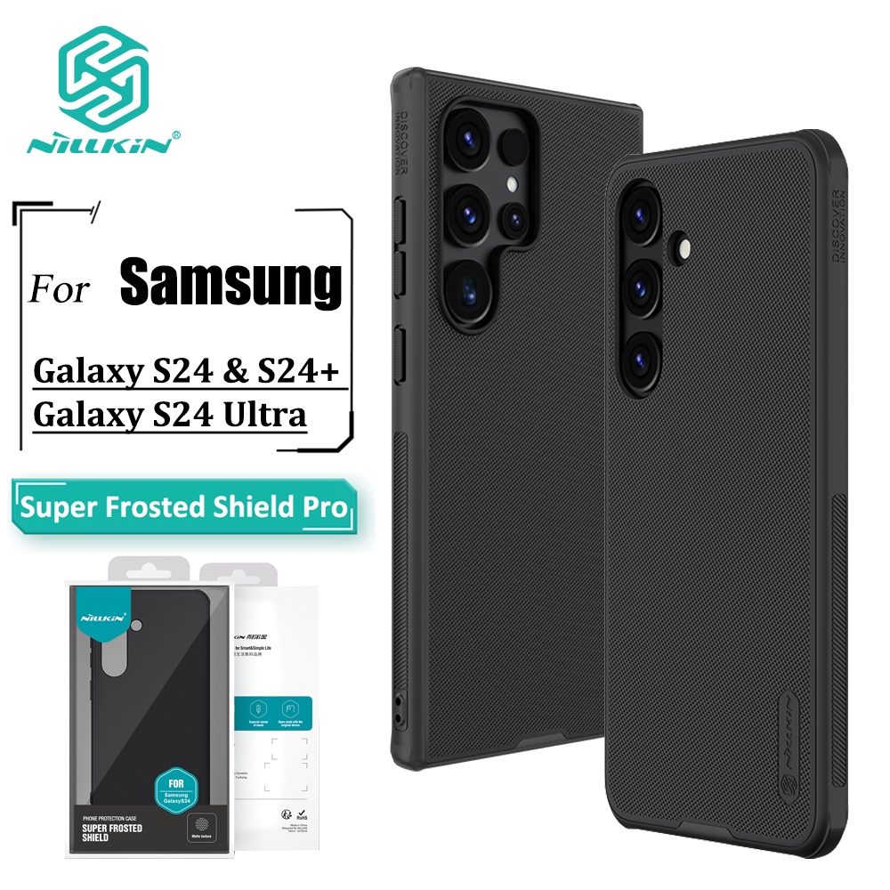Nillkin Super Frosted Shield Pro เคส สําหรับ Samsung Galaxy S24 Ultra S24+ S24 เคสโทรศัพท์ TPU + PC เคลือบด้าน บางพิเศษ ป้องกันลายนิ้วมือ กันกระแทก เคสด้านหลัง