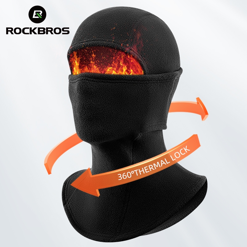 Rockbros ผ้าคลุมหัวขี่จักรยาน แบบเต็มหน้า อบอุ่น ระบายอากาศ กันลม ยืดหยุ่น หน้ากากจักรยาน รถจักรยานยนต์ อุปกรณ์เสริม