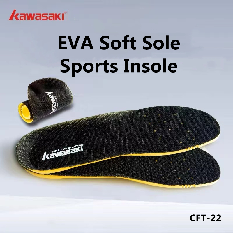 แผ่นพื้นรองเท้าแบดมินตัน ดูดซับเหงื่อ ระบายอากาศได้ดี กันลื่น สําหรับ Kawasaki Cft-22