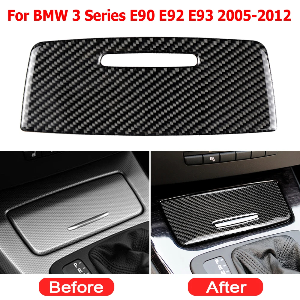 สติกเกอร์คาร์บอนไฟเบอร์ สําหรับตกแต่งภายในรถยนต์ BMW E90 E92 E93 3 Series 2005-12