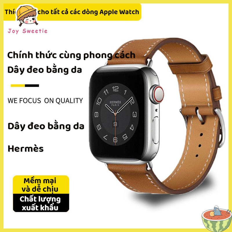 สายนาฬิกาข้อมือหนัง ระบายอากาศ กันน้ํา สําหรับ applewatch Apple watch