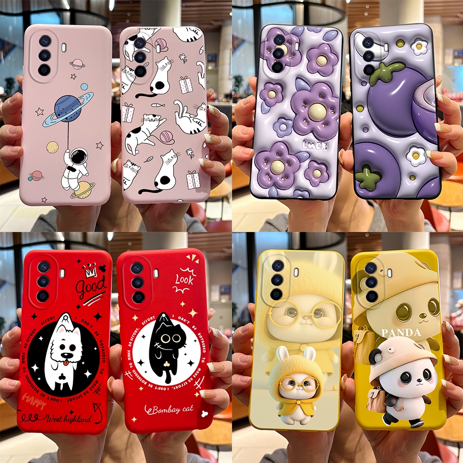 Huawei Nova Y70 Nova Y70+ เคสกระต่ายน่ารัก แพนด้า ทาสี TPU ซิลิโคนนิ่ม เคสป้องกัน Huawei Nova Y70 Y 