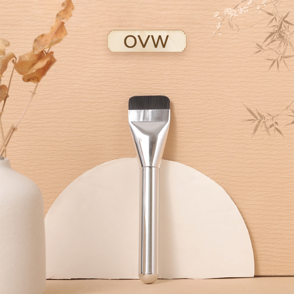 Ovw แปรงแต่งหน้า หัวแบน บางพิเศษ สําหรับลงรองพื้น 1 ชิ้น W0004