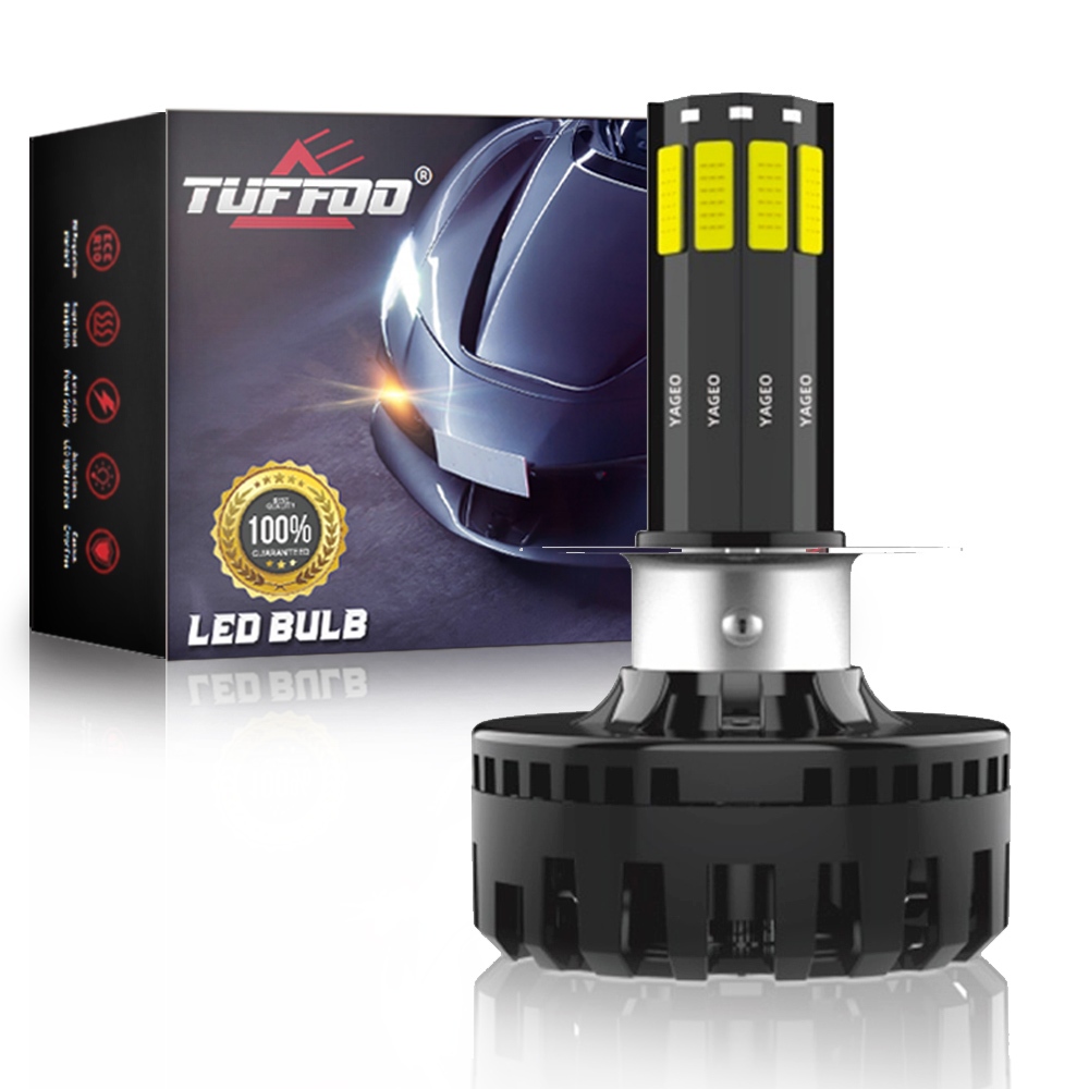 Tuffoo หลอดไฟหน้า LED P15D T19 BA20D H6M H4 HS1 6000K AC DC 9V-80V สีขาว สําหรับรถจักรยานยนต์ 1 ชิ้น