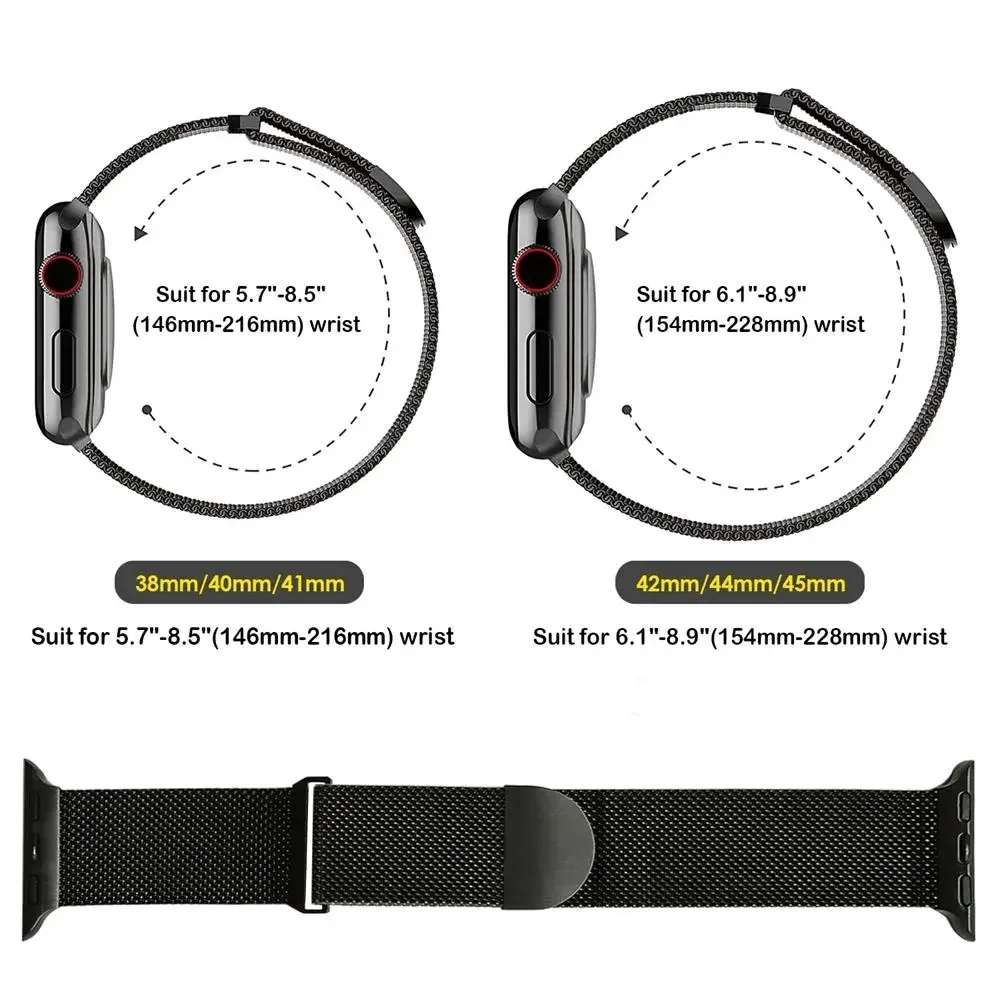 Milanese สายนาฬิกาข้อมือโลหะ แม่เหล็ก สําหรับ Smart Watch รูปที่ 7