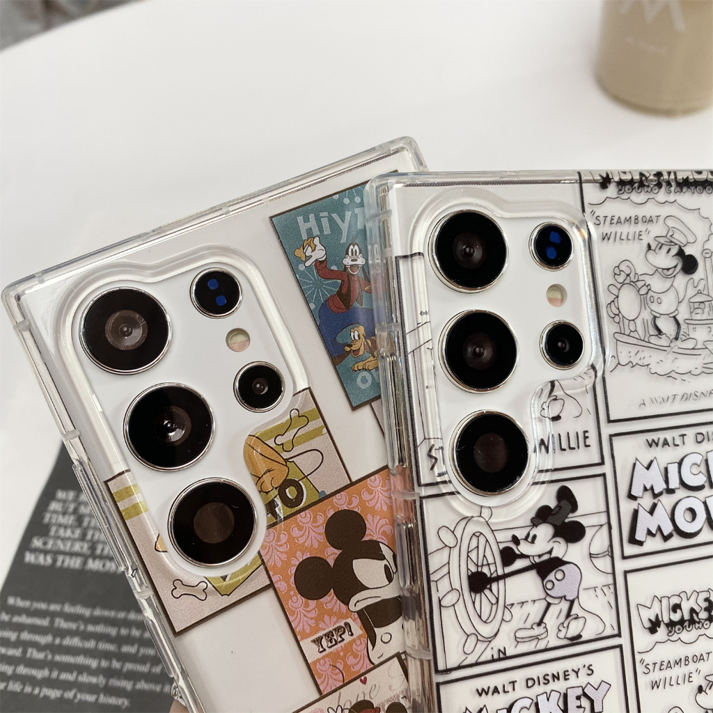 การ์ตูน กรอบรูปไมกี้ วงเล็บ ซองโทรศัพท์ Samsung Galaxy S25 Ultra S24 Ultra S24 Plus S23 Ultra S23 Plus S23FE S22 Ultra S22Plus S21Ultra S21FE Note10Plus Note20Ultra A23 A53 A73 A34 A54 A52S A32 5G Case เคสโทรศัพท์ใหม่ TPU ป้องกันการตก เคสมือถือซัมซุง - รูปที่ 6