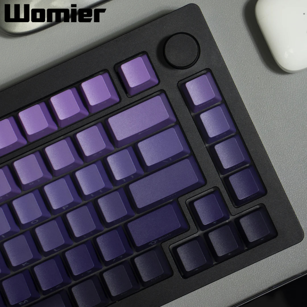 Womire ปุ่มกดคีย์บอร์ด 136 คีย์ ไล่โทนสีม่วง สําหรับคีย์บอร์ด OEM Cherry Gateron MX Switches