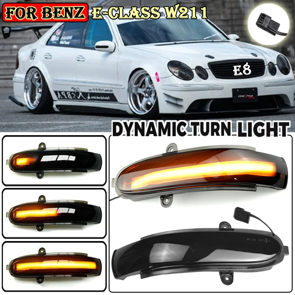 ไฟเลี้ยวไดนามิก LED ติดกระจกมองหลัง สําหรับ Mercedes-Benz E-Class W211 S211 2002-2007 G-Class W463